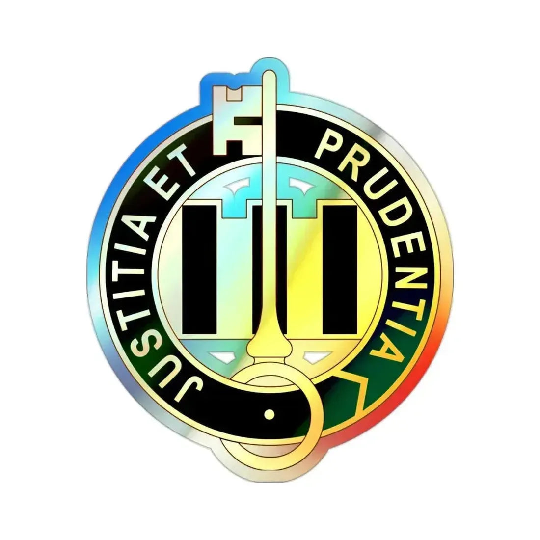 340 Military Police Battalion (U.S. Army) Holographic STICKER Die-Cut Vinyl Decal 2 Inch Holographic - The Sticker Space