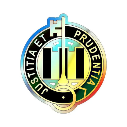 340 Military Police Battalion (U.S. Army) Holographic STICKER Die-Cut Vinyl Decal 5 Inch Holographic - The Sticker Space