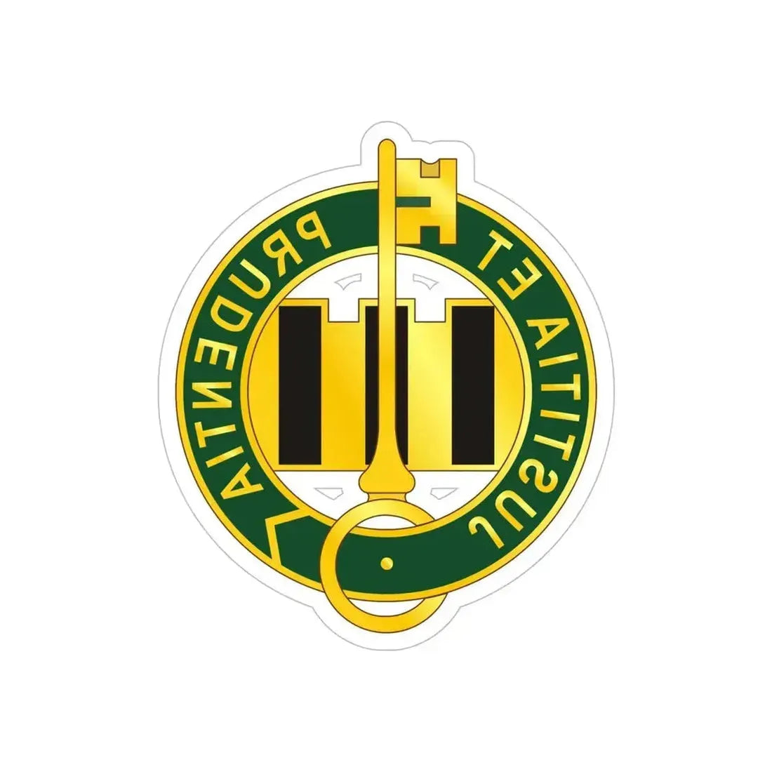 340 Military Police Battalion (U.S. Army) REVERSE PRINT Transparent Die-Cut STICKER 2 Inch Die-Cut Transparent - The Sticker Space