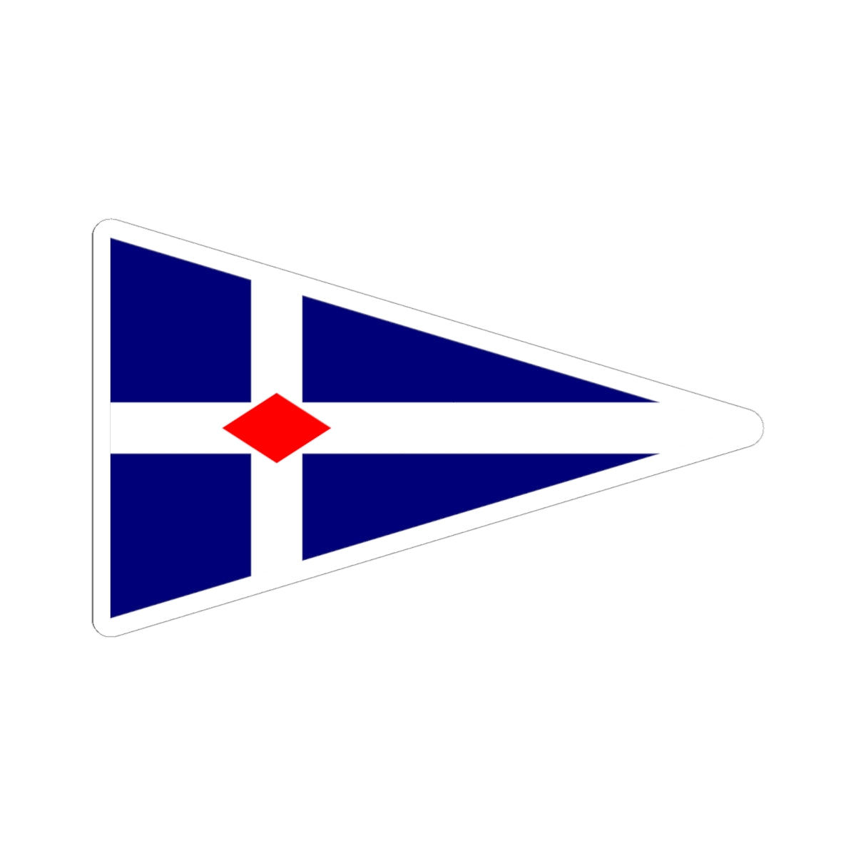 Burgee of Torpoint Mosquito Sailing Club (United Kingdom) STICKER Vinyl Kiss-Cut Decal