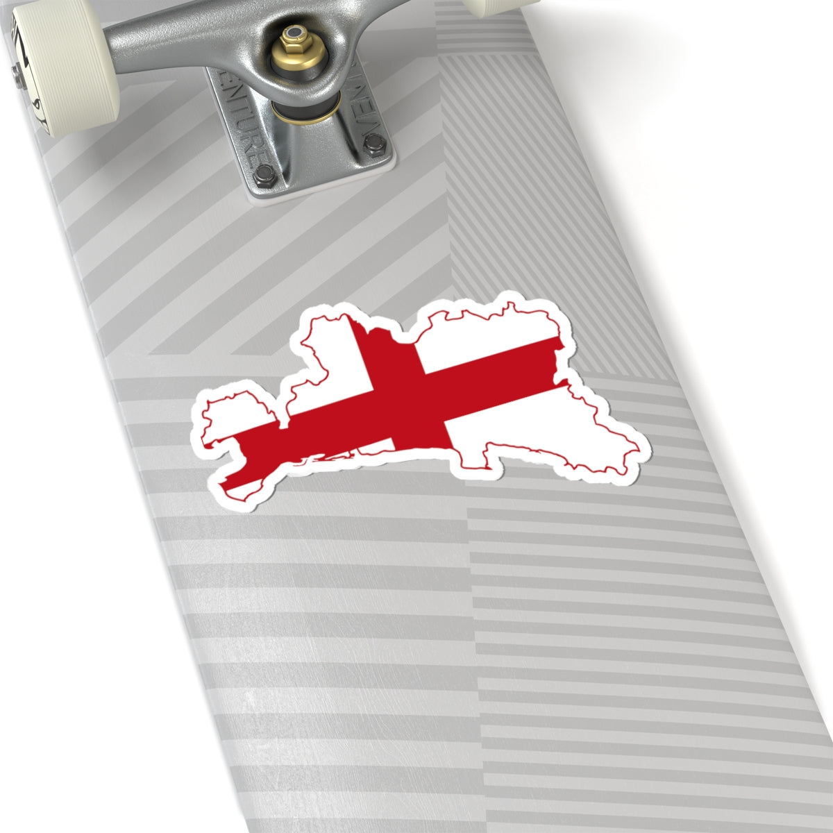 Flag map of the Province of Genoa (Italy) STICKER Vinyl Kiss-Cut Decal