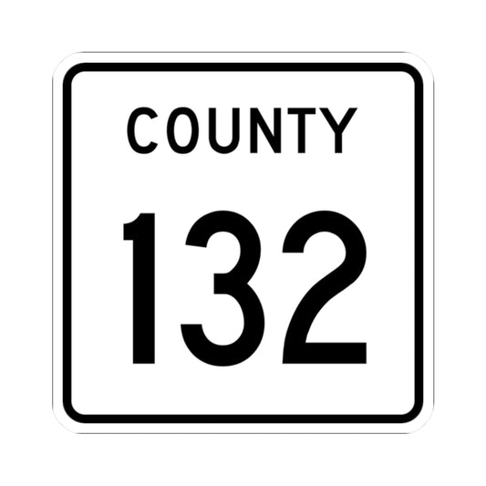 County 132 square (Minnesota) (Road Sign) STICKER Vinyl Kiss-Cut Decal
