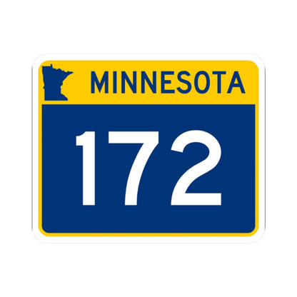 MN-172 wide (Minnesota) (Road Sign) STICKER Vinyl Kiss-Cut Decal