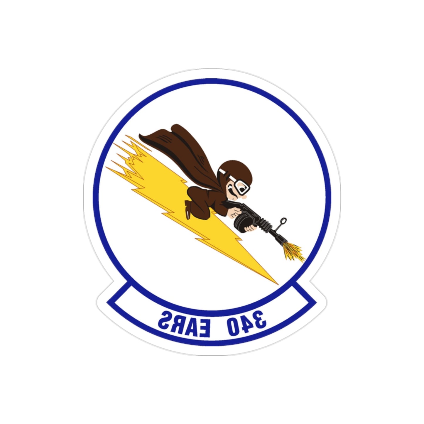 340th Expeditionary Air Refueling Squadron (U.S. Air Force) REVERSE PRINT Transparent STICKER-2" × 2"-The Sticker Space