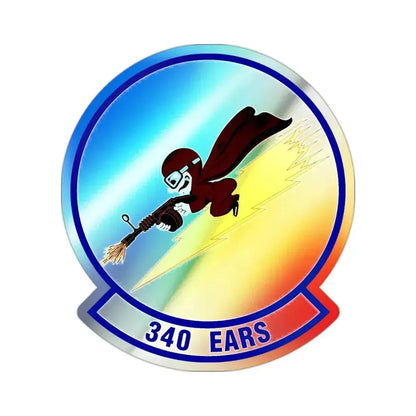 340th Expeditionary Air Refueling Squadron (U.S. Air Force) Holographic STICKER Die-Cut Vinyl Decal 2 Inch - The Sticker Space