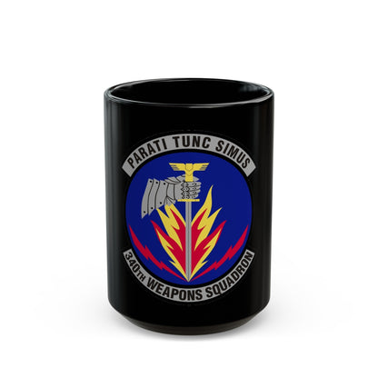 340th Weapons Squadron (U.S. Air Force) Black Coffee Mug-15oz-The Sticker Space