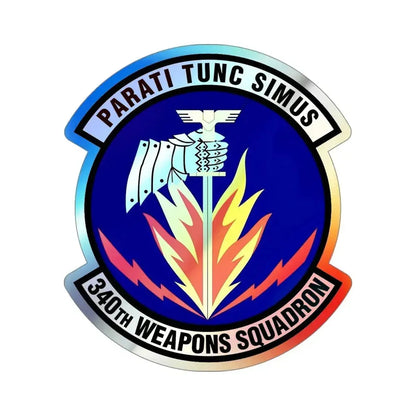 340th Weapons Squadron (U.S. Air Force) Holographic STICKER Die-Cut Vinyl Decal 4 Inch Holographic - The Sticker Space