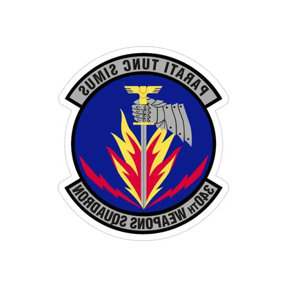 340th Weapons Squadron (U.S. Air Force) REVERSE PRINT Transparent Die-Cut STICKER - The Sticker Space