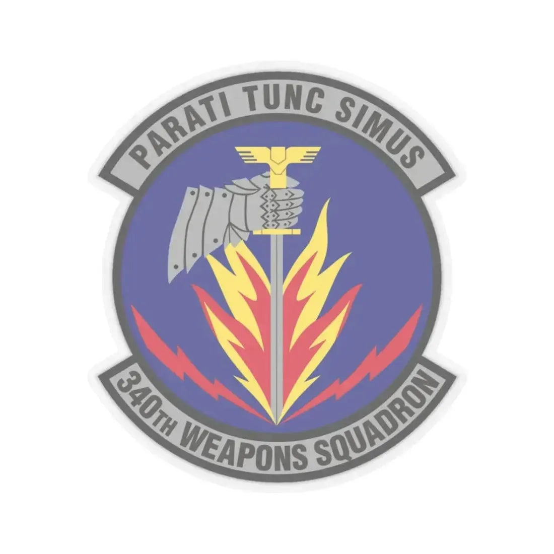 340th Weapons Squadron (U.S. Air Force) STICKER Vinyl Kiss-Cut Decal 3 Inch Transparent - The Sticker Space