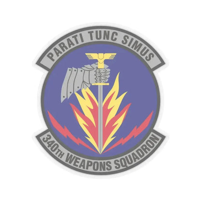 340th Weapons Squadron (U.S. Air Force) STICKER Vinyl Kiss-Cut Decal 3 Inch Transparent - The Sticker Space