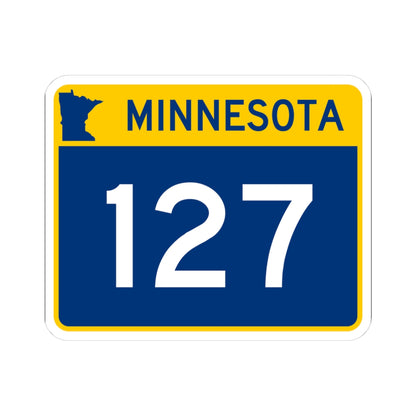 MN-127 wide (Minnesota) (Road Sign) STICKER Vinyl Kiss-Cut Decal