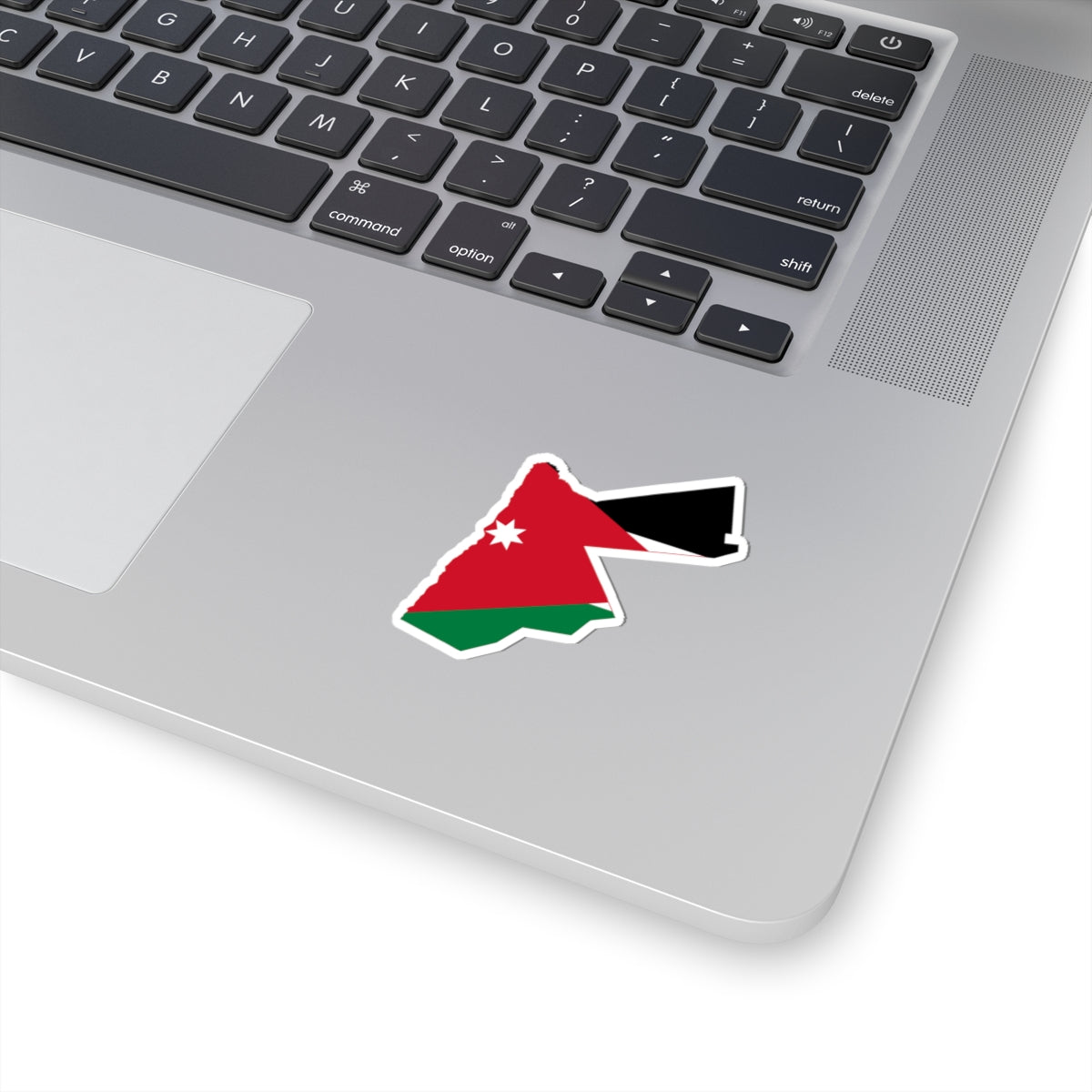 Flag-map of Jordan precise boundaries (Jordan) STICKER Vinyl Kiss-Cut Decal