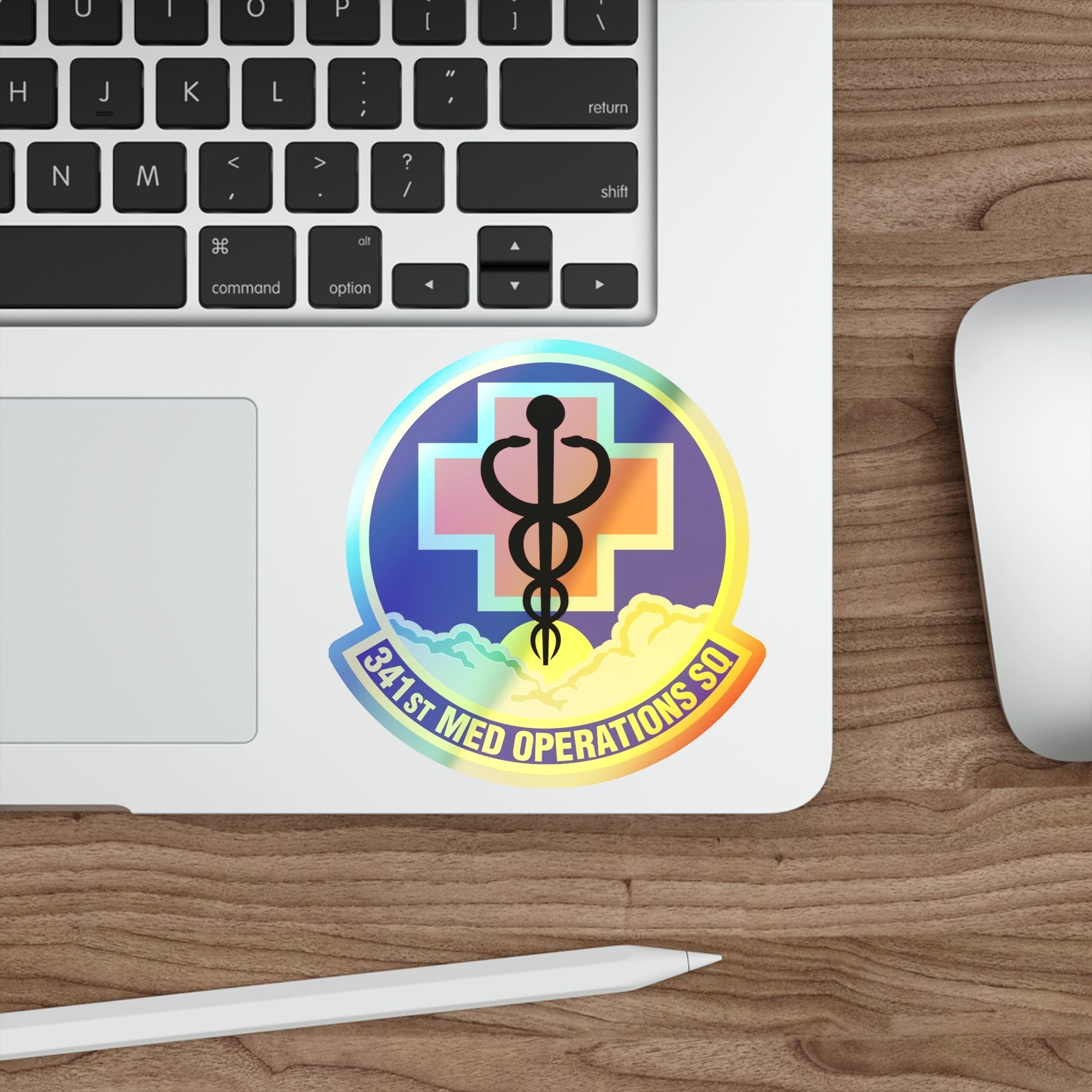 341st Medical Operations Squadron (U.S. Air Force) Holographic STICKER Die-Cut Vinyl Decal-The Sticker Space