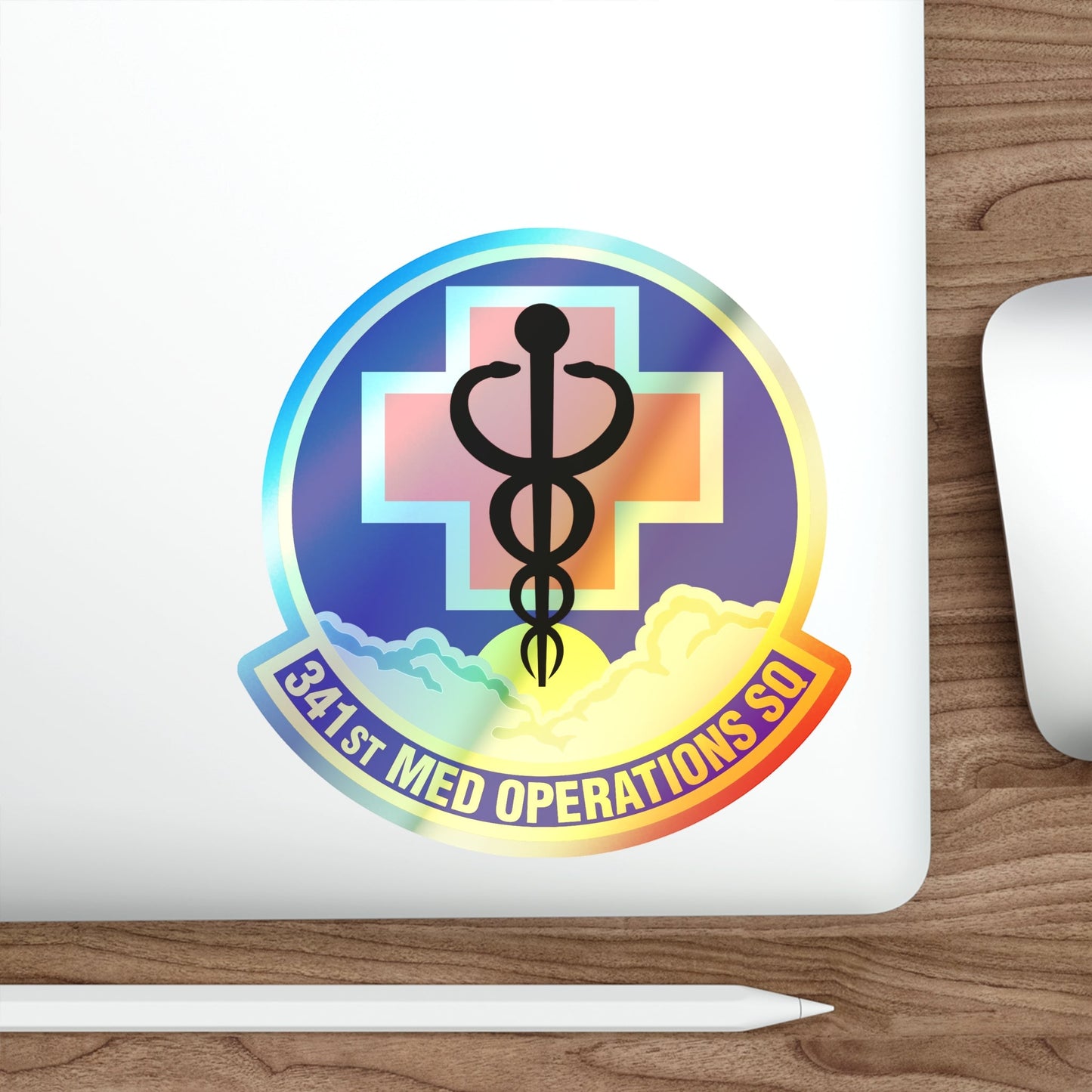 341st Medical Operations Squadron (U.S. Air Force) Holographic STICKER Die-Cut Vinyl Decal-The Sticker Space