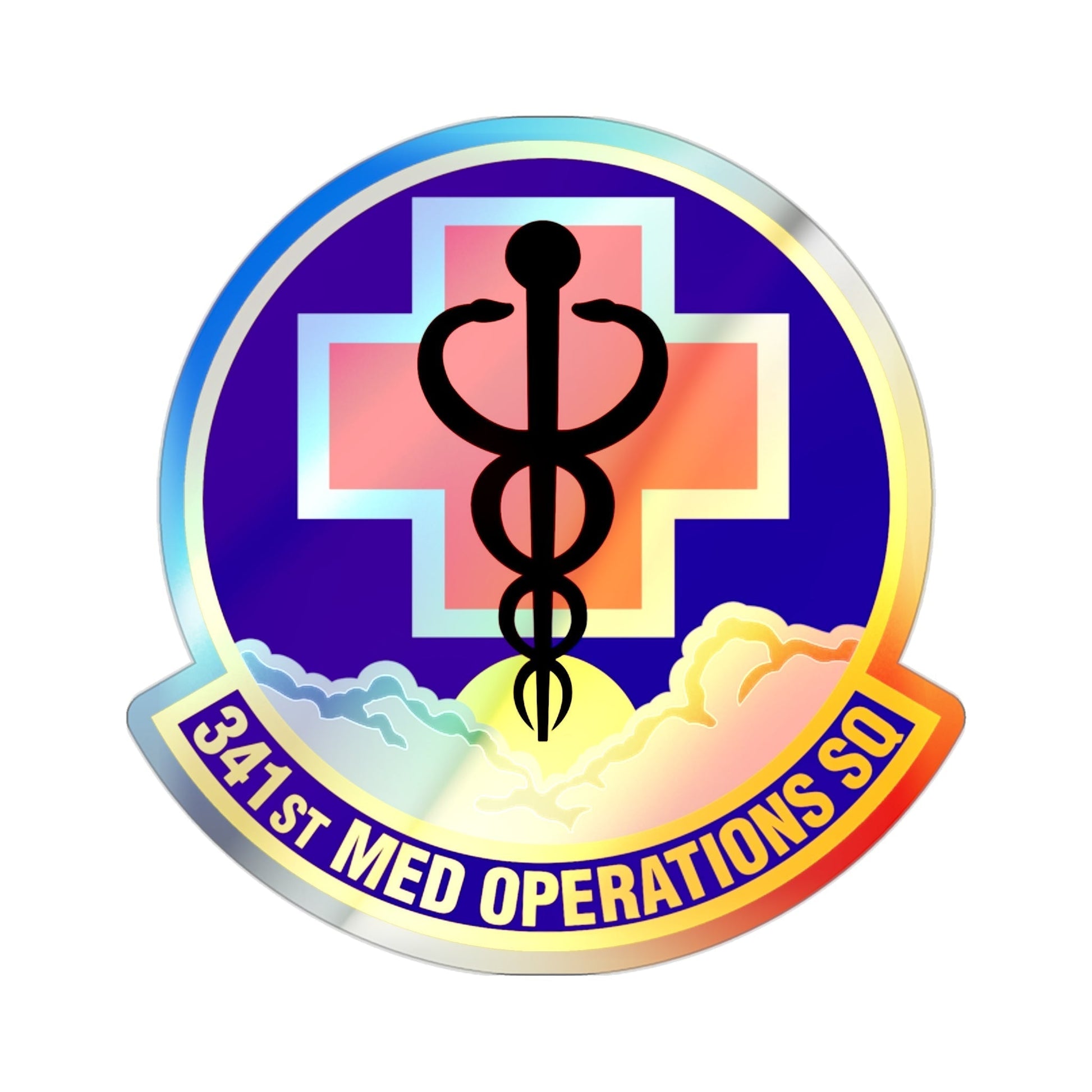 341st Medical Operations Squadron (U.S. Air Force) Holographic STICKER Die-Cut Vinyl Decal-2 Inch-The Sticker Space