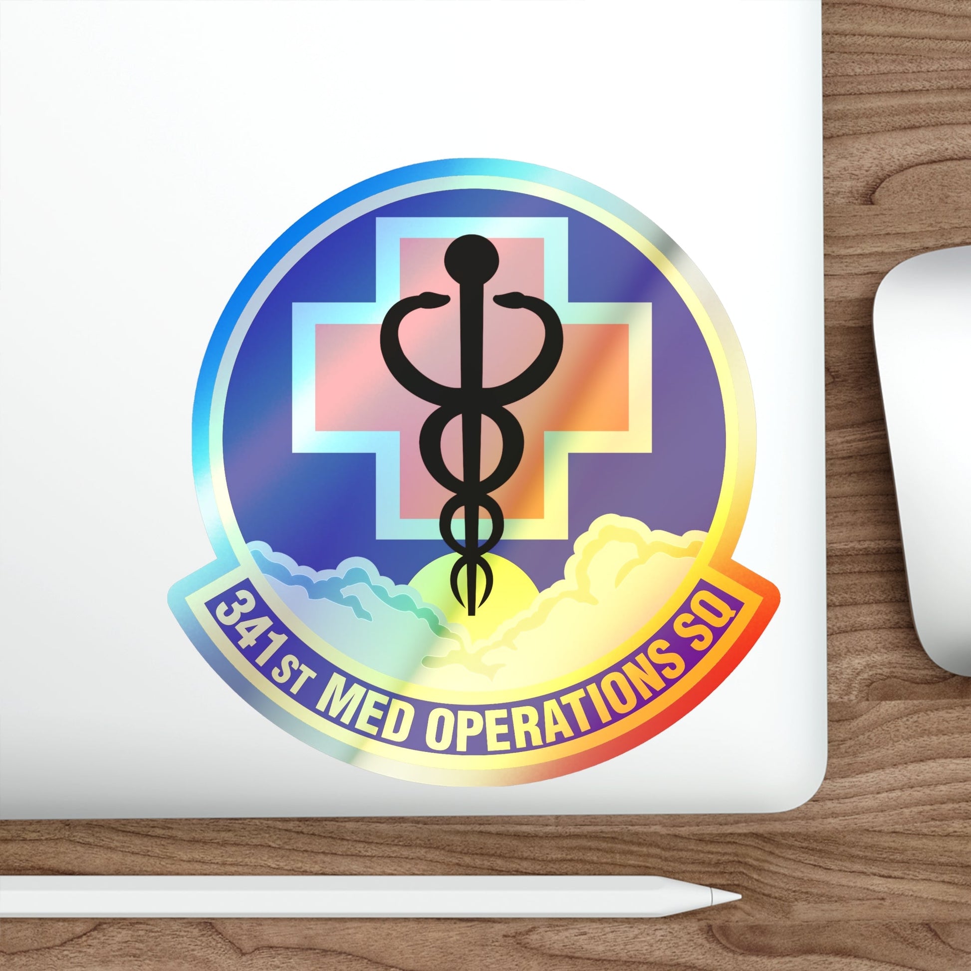 341st Medical Operations Squadron (U.S. Air Force) Holographic STICKER Die-Cut Vinyl Decal-The Sticker Space