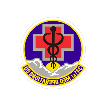 341st Medical Operations Squadron (U.S. Air Force) REVERSE PRINT Transparent STICKER-2" × 2"-The Sticker Space