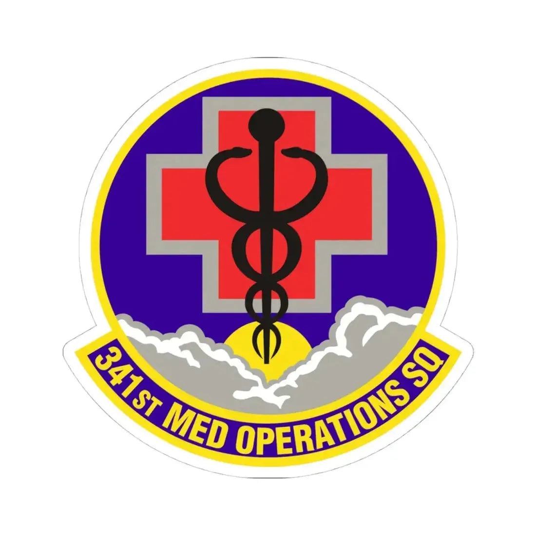 341st Medical Operations Squadron (U.S. Air Force) STICKER Vinyl Kiss-Cut Decal 4 Inch White - The Sticker Space
