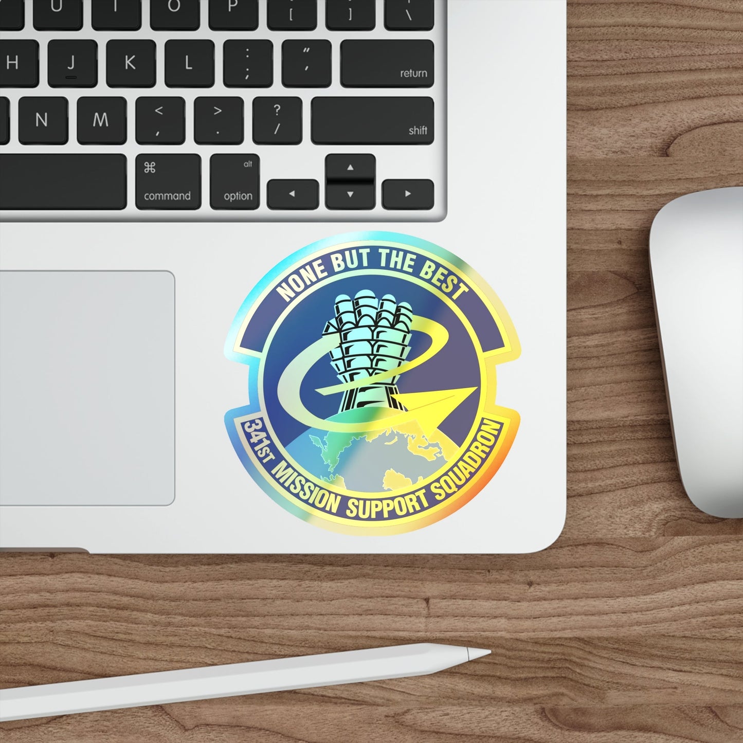 341st Mission Support Squadron (U.S. Air Force) Holographic STICKER Die-Cut Vinyl Decal-The Sticker Space