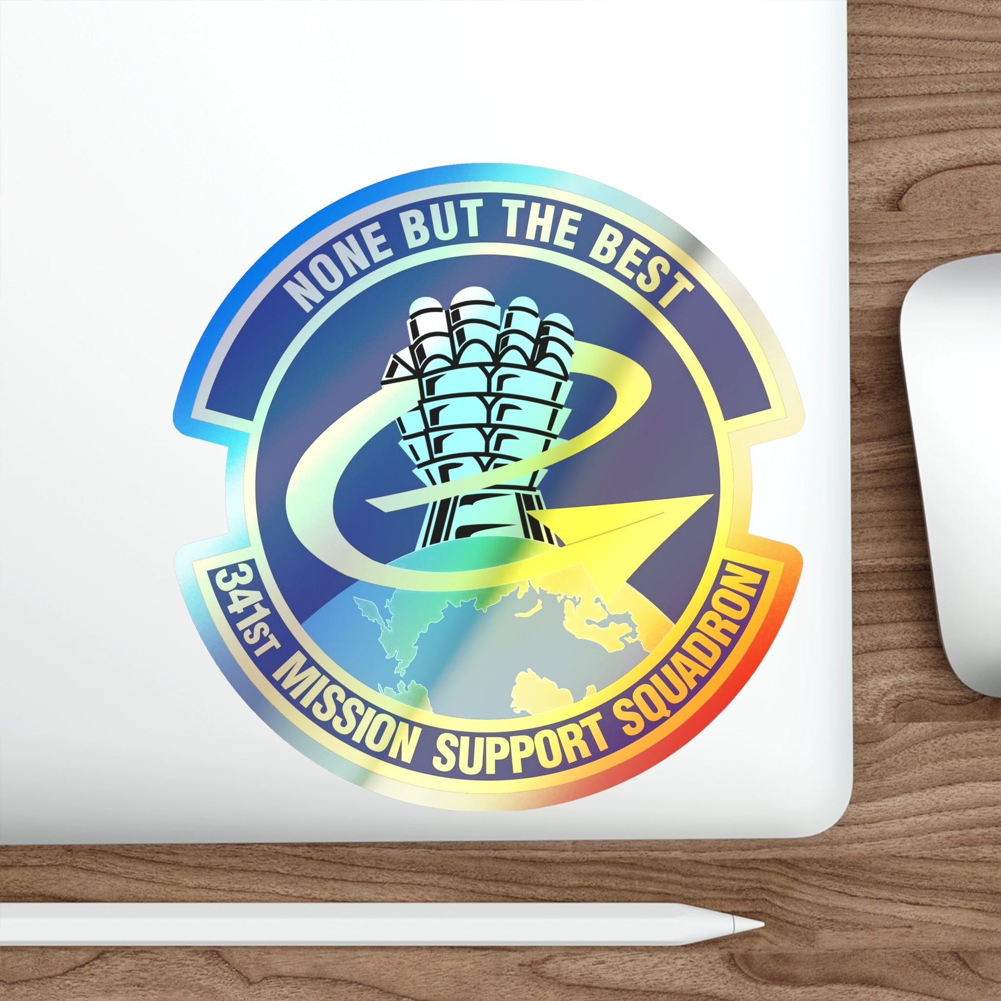 341st Mission Support Squadron (U.S. Air Force) Holographic STICKER Die-Cut Vinyl Decal-The Sticker Space