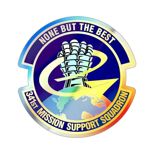 341st Mission Support Squadron (U.S. Air Force) Holographic STICKER Die-Cut Vinyl Decal 6 Inch Holographic - The Sticker Space