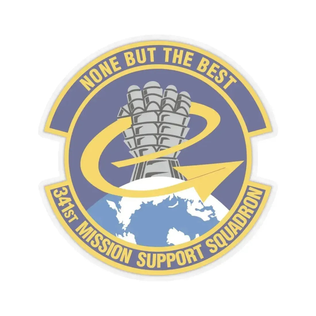 341st Mission Support Squadron (U.S. Air Force) STICKER Vinyl Kiss-Cut Decal 4 Inch Transparent - The Sticker Space
