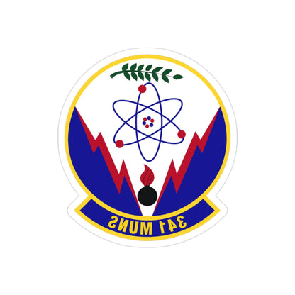 341st Munitions Squadron (U.S. Air Force) REVERSE PRINT Transparent STICKER-2" × 2"-The Sticker Space