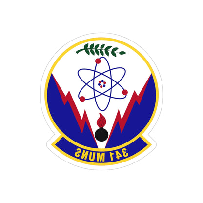 341st Munitions Squadron (U.S. Air Force) REVERSE PRINT Transparent STICKER-4" × 4"-The Sticker Space