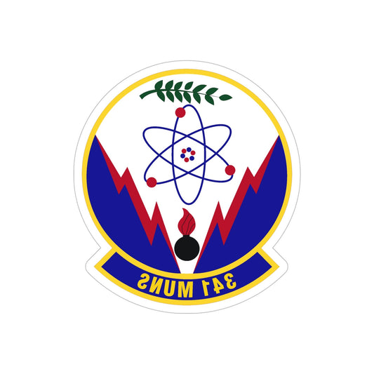 341st Munitions Squadron (U.S. Air Force) REVERSE PRINT Transparent STICKER-6" × 6"-The Sticker Space