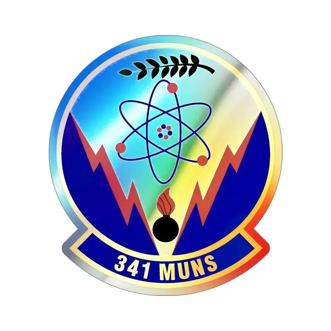 341st Munitions Squadron (U.S. Air Force) Holographic STICKER Die-Cut Vinyl Decal 4 Inch Holographic - The Sticker Space