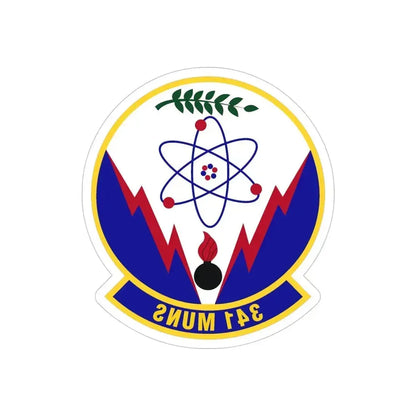 341st Munitions Squadron (U.S. Air Force) REVERSE PRINT Transparent Die-Cut STICKER 4 Inch Die-Cut Transparent - The Sticker Space