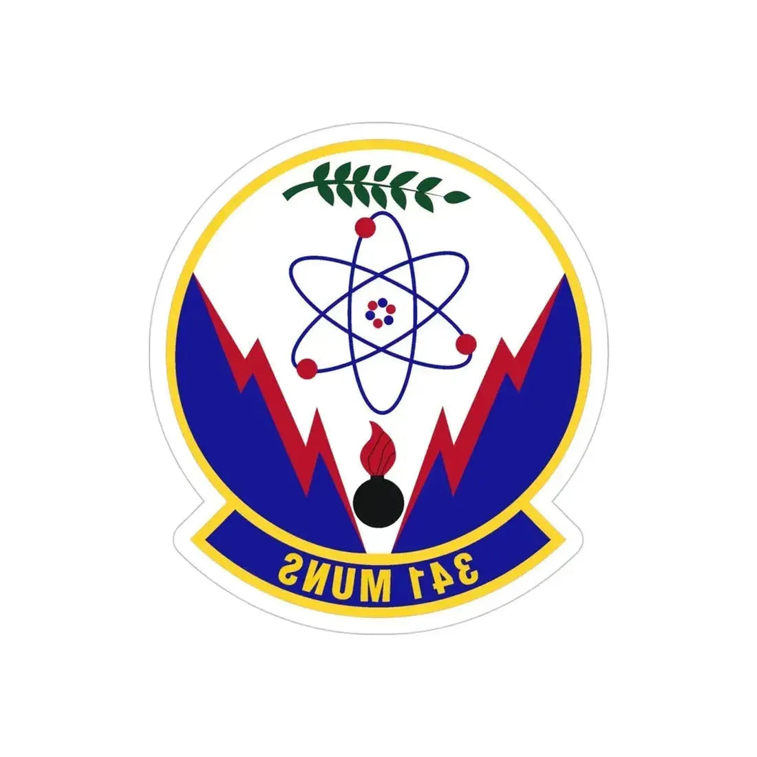 341st Munitions Squadron (U.S. Air Force) REVERSE PRINT Transparent Die-Cut STICKER - The Sticker Space