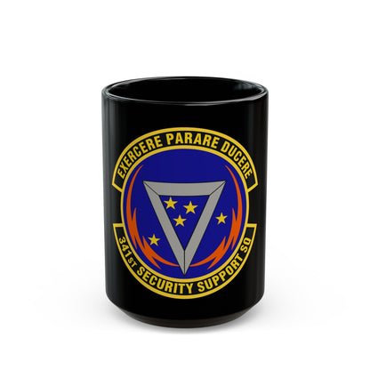 341st Security Support Squadron (U.S. Air Force) Black Coffee Mug-15oz-The Sticker Space