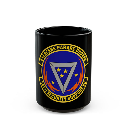 341st Security Support Squadron (U.S. Air Force) Black Coffee Mug-15oz-The Sticker Space