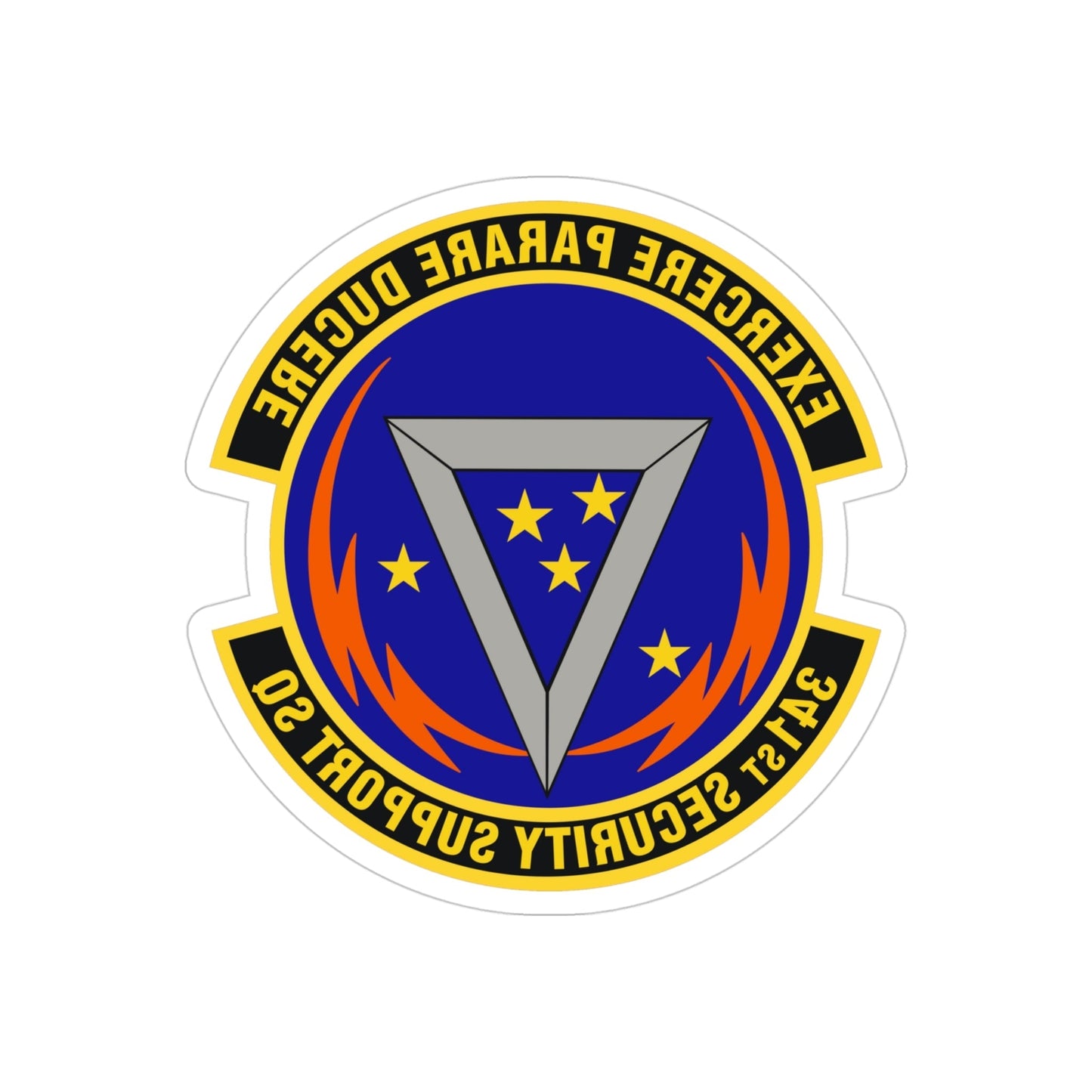 341st Security Support Squadron (U.S. Air Force) REVERSE PRINT Transparent STICKER-4 Inch-The Sticker Space