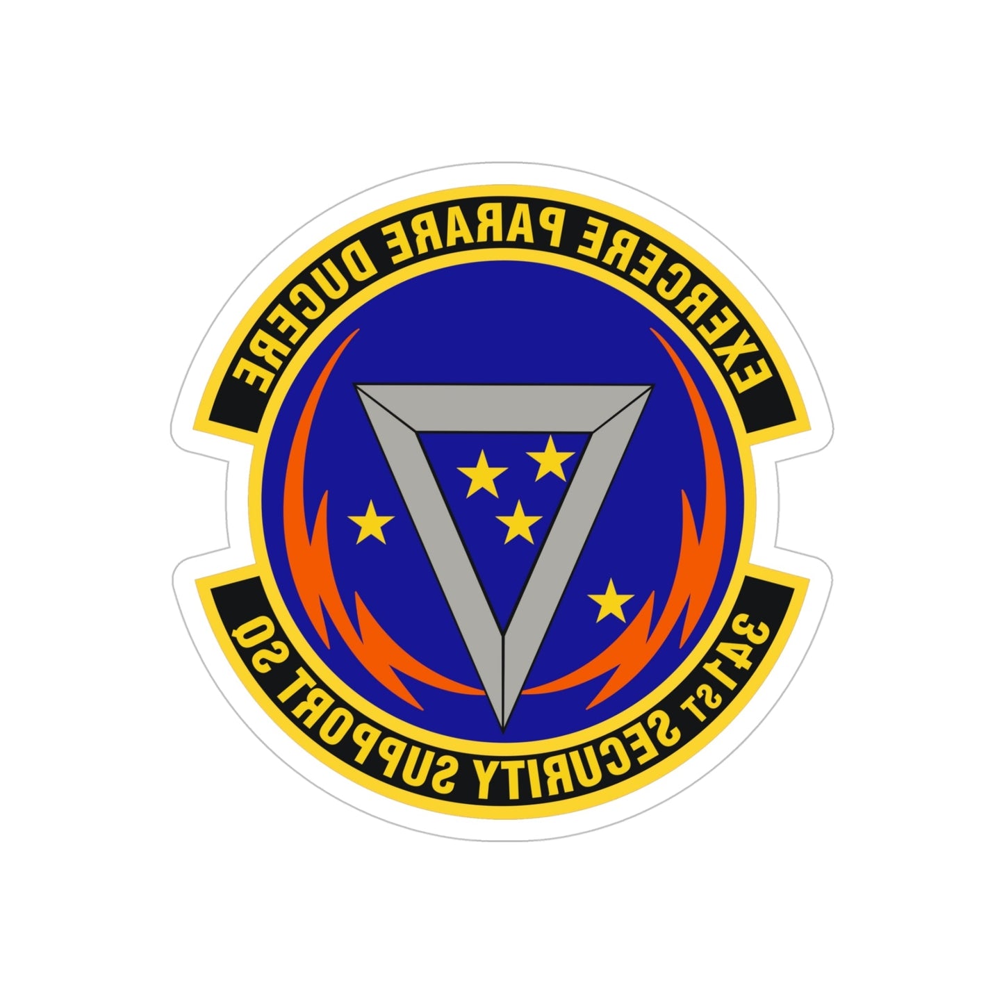 341st Security Support Squadron (U.S. Air Force) REVERSE PRINT Transparent STICKER-5 Inch-The Sticker Space