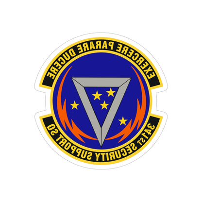 341st Security Support Squadron (U.S. Air Force) REVERSE PRINT Transparent STICKER-5 Inch-The Sticker Space