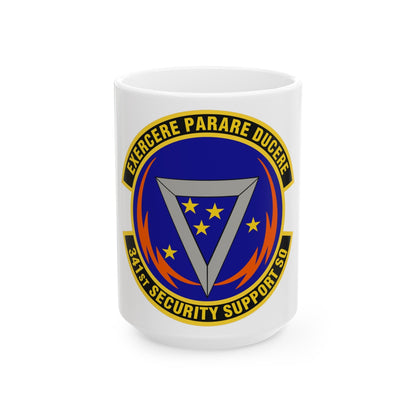 341st Security Support Squadron (U.S. Air Force) White Coffee Mug-15oz-The Sticker Space