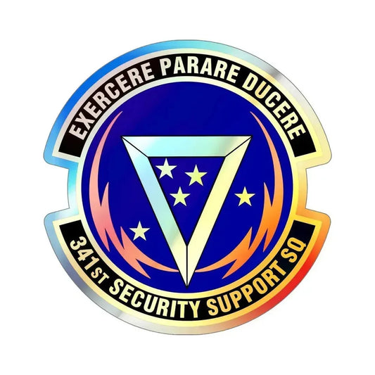 341st Security Support Squadron (U.S. Air Force) Holographic STICKER Die-Cut Vinyl Decal 6 Inch Holographic - The Sticker Space