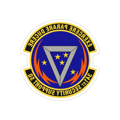 341st Security Support Squadron (U.S. Air Force) REVERSE PRINT Transparent Die-Cut STICKER 6 Inch Die-Cut Transparent - The Sticker Space