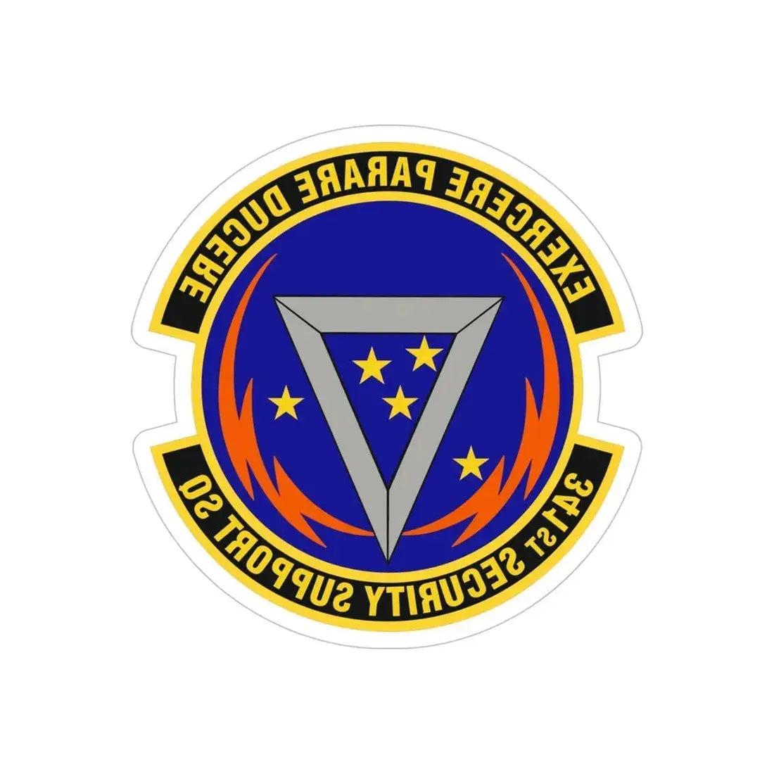 341st Security Support Squadron (U.S. Air Force) REVERSE PRINT Transparent Die-Cut STICKER - The Sticker Space