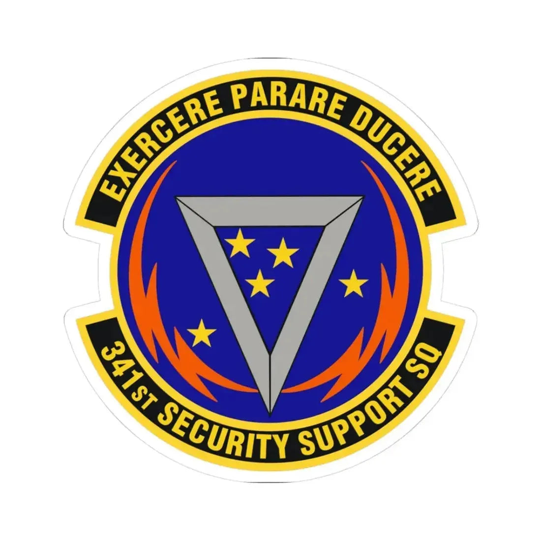 341st Security Support Squadron (U.S. Air Force) STICKER Vinyl Kiss-Cut Decal 3 Inch White - The Sticker Space