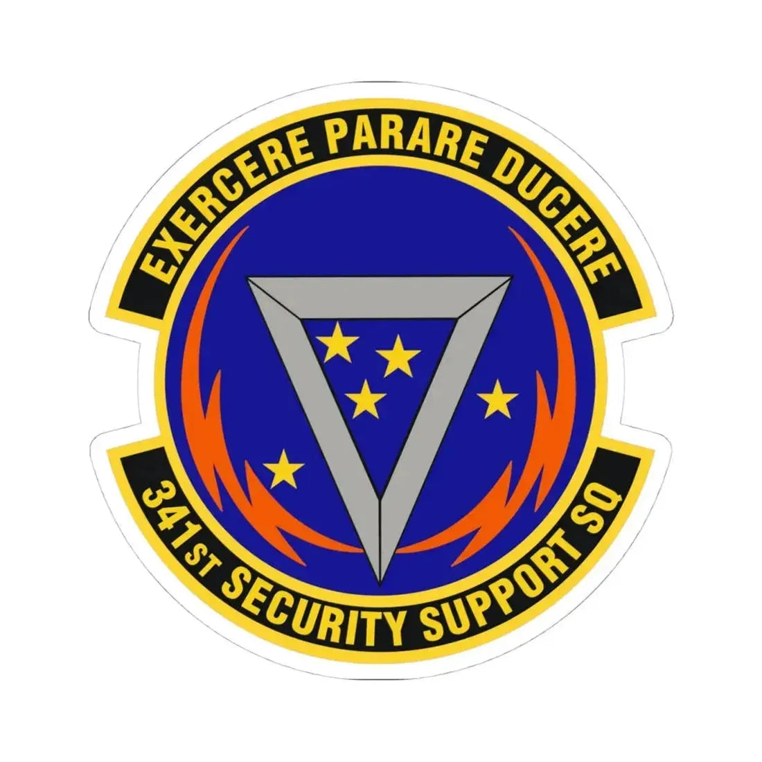 341st Security Support Squadron (U.S. Air Force) STICKER Vinyl Kiss-Cut Decal 4 Inch White - The Sticker Space