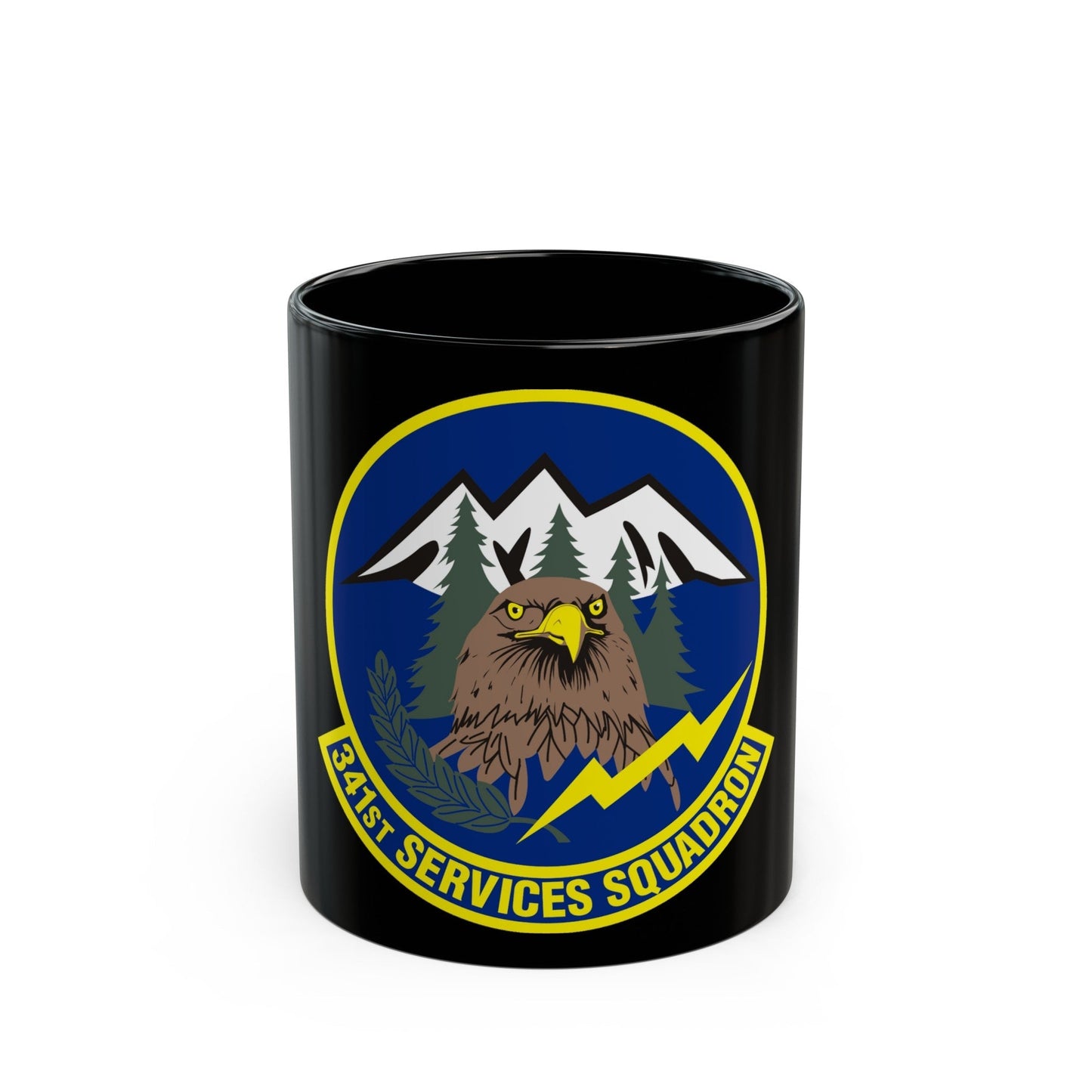 341st Services Squadron (U.S. Air Force) Black Coffee Mug-11oz-The Sticker Space