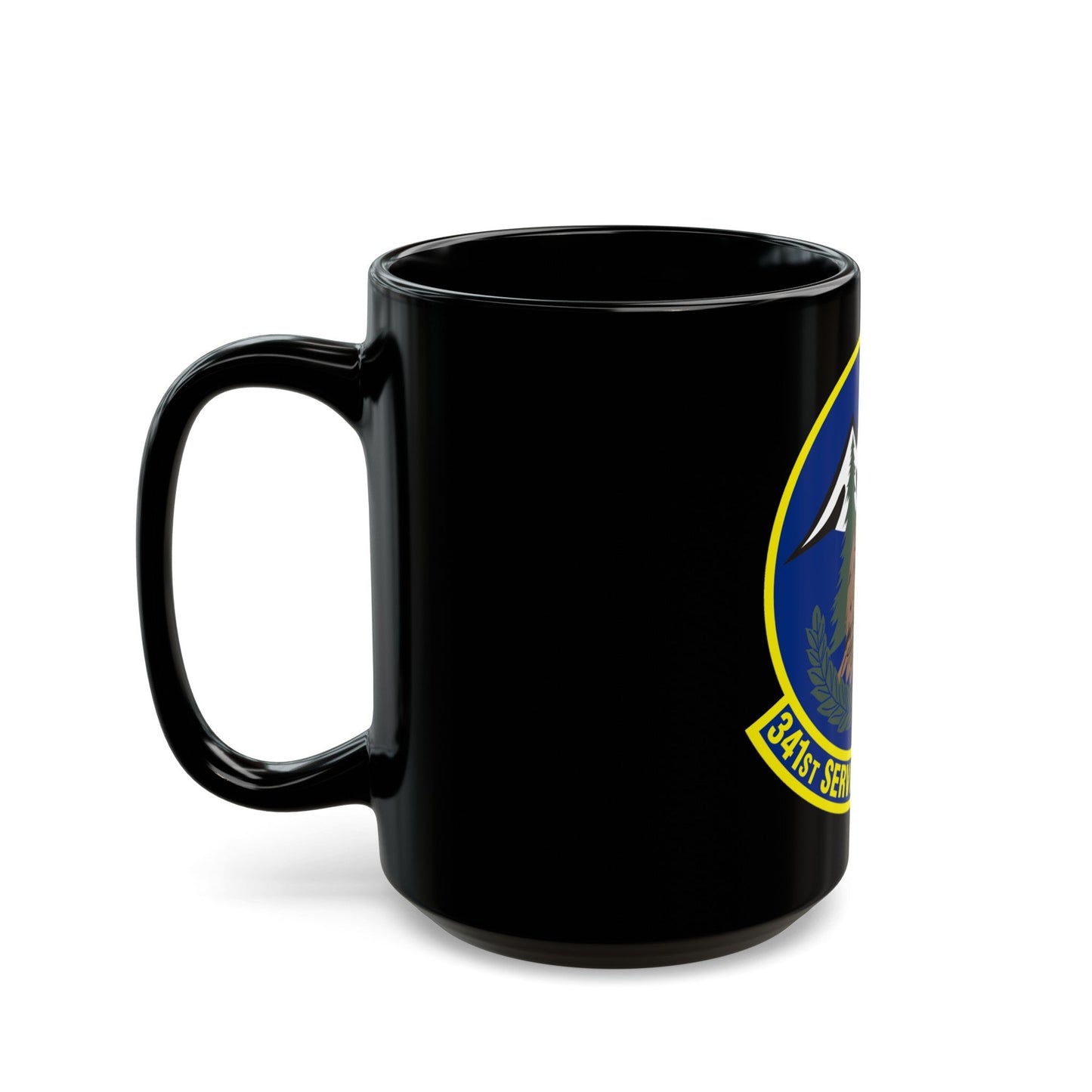 341st Services Squadron (U.S. Air Force) Black Coffee Mug-The Sticker Space