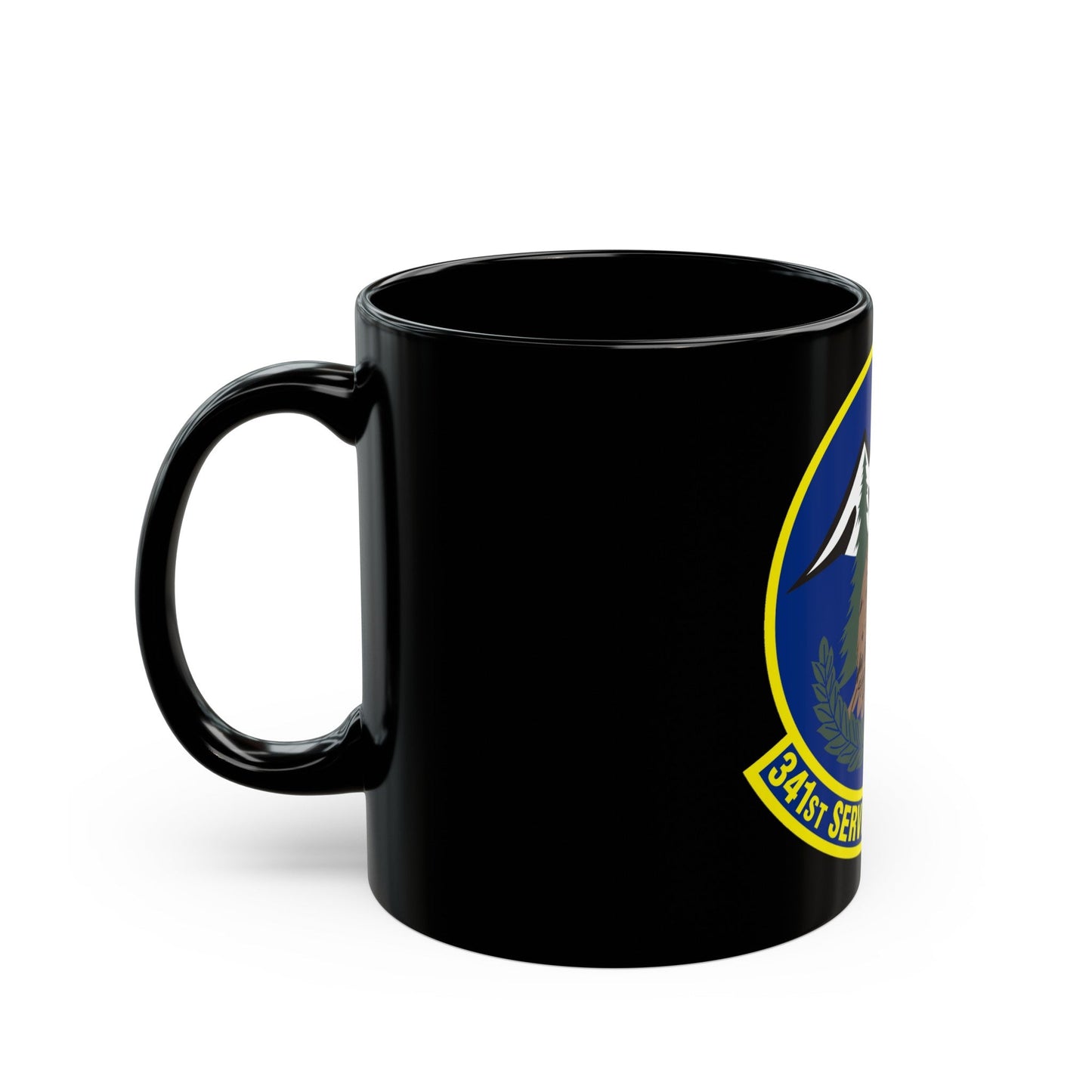 341st Services Squadron (U.S. Air Force) Black Coffee Mug-The Sticker Space