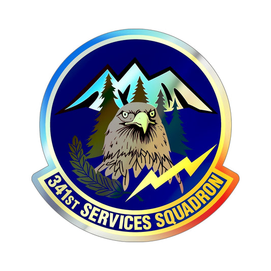 341st Services Squadron (U.S. Air Force) Holographic STICKER Die-Cut Vinyl Decal-6 Inch-The Sticker Space