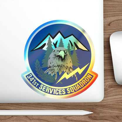 341st Services Squadron (U.S. Air Force) Holographic STICKER Die-Cut Vinyl Decal-The Sticker Space