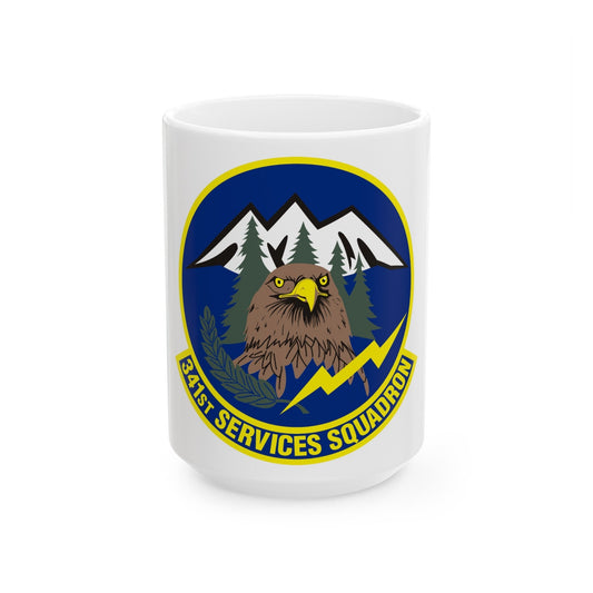 341st Services Squadron (U.S. Air Force) White Coffee Mug-15oz-The Sticker Space