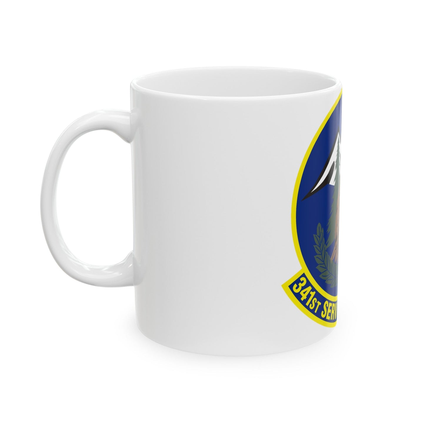 341st Services Squadron (U.S. Air Force) White Coffee Mug-The Sticker Space